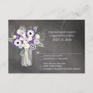 Mason Jar Floral   UAWG   RSVP Karte