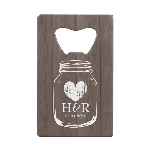 Mason jar Kreditkartenflasche Öffnung Gastgeschenk Kreditkartenflaschenöffner (Vorderseite)