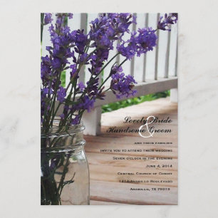Mason Jar Lavender Porch Hochzeit Einladung