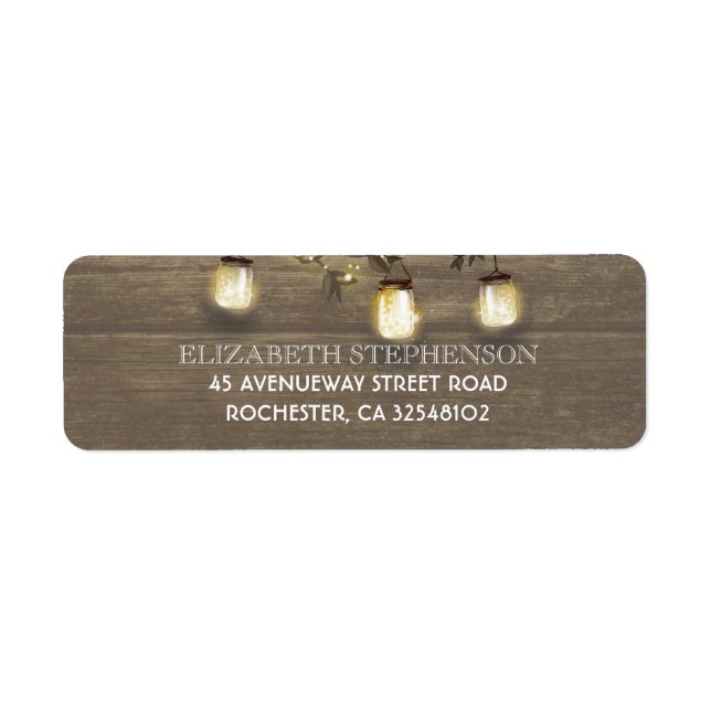 Mason Jar Lights Rustikale Barn Wedding (Vorne)