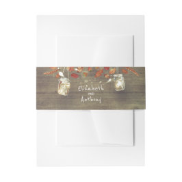 Mason Jar Lights Rustikale Hochzeit im Herbst Einladungsbanderole