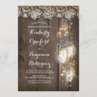 Mason Jar Lights und Lace Rustikale Probe Dinner