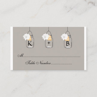 Mason Jar Mariage Cartes de siège // Cartes d'esco