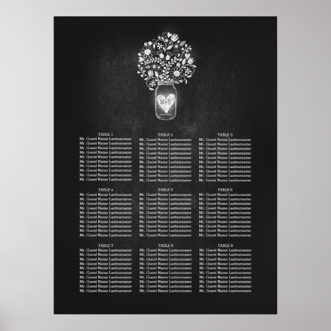 Mason Jar Mariage tableau de bord tableau de bord (Devant)