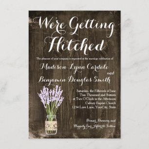 Mason Jar Obtenir des Invitations de Mariages camp