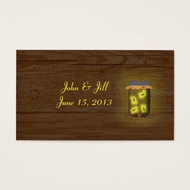 Mason Jar of Fireflies Wedding Hang Tag (Vorderseite)