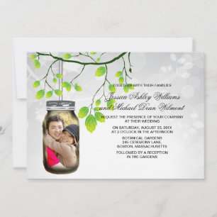 Mason Jar Outdoor Wedding Template Einladung