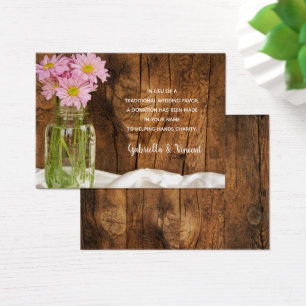 Mason Jar Pink Daisies Wedding Wohltätigkeit Fevor