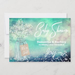 *~* Mason Jar Rustic Baby Breath Baby Dusche Einladung