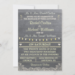 Mason Jar Rustic Hochzeit Einladung