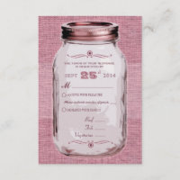 Mason Jar Rustikaler Vintage-Look Rosa Benutzerdef