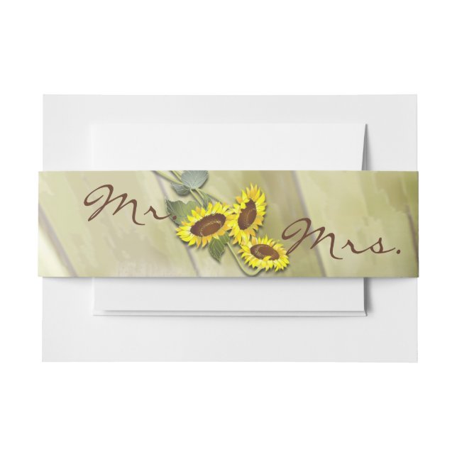 MASON JAR RUSTIKLANG MIT SONNENBLUMEN EINLADUNGSBANDEROLE (Vorderseite Beispiel)