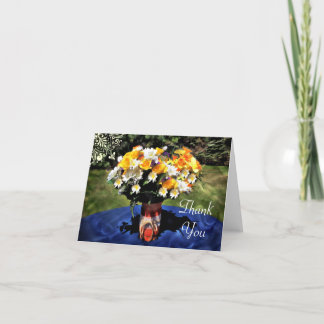 Mason Jar Sommer Floral Bouquet Vielen Dank Dankeskarte