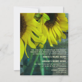 Mason Jar Sonnenblumen Barnwood Hochzeit im Herbst Einladung