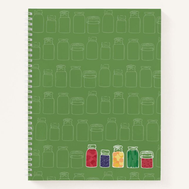 Mason Jar Spiral Notebook Canning Jars Notizbuch (Vorderseite)