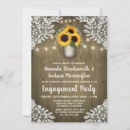 Mason Jar Sunflower Invitations de la partie d'eng