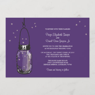 Mason Jar und Fireflies Hochzeitseinladungen Einladung