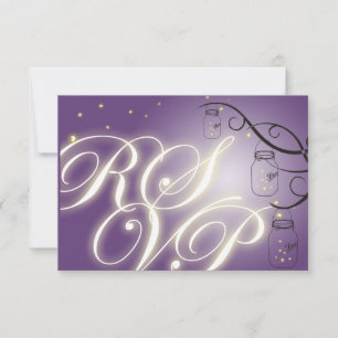 Mason Jar und Firefly UAWG - Lila Trauben RSVP Karte