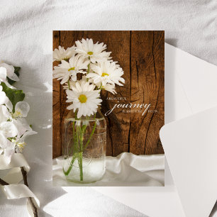 Mason Jar und White Daisies Country Barn Wedding Einladung