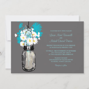 Mason Jar und Wildblumen Einladungen Hochzeiten