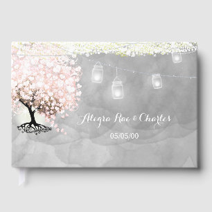 Mason Jar Under the Stars Wedding Guest Book Gästebuch