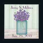 Mason Jar Violets Wedding Favor Magnet<br><div class="desc">This Mason Jar Of Violets Wedding Favor Magnet is great for Spring ,  Summer or Violet Weddings.</div>
