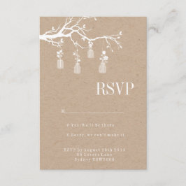 Mason Jar Wedding RSVP Karte