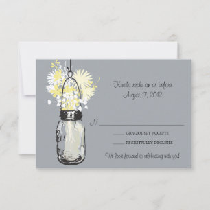 Mason Jar & Wildblumen RSVP-Karte RSVP Karte