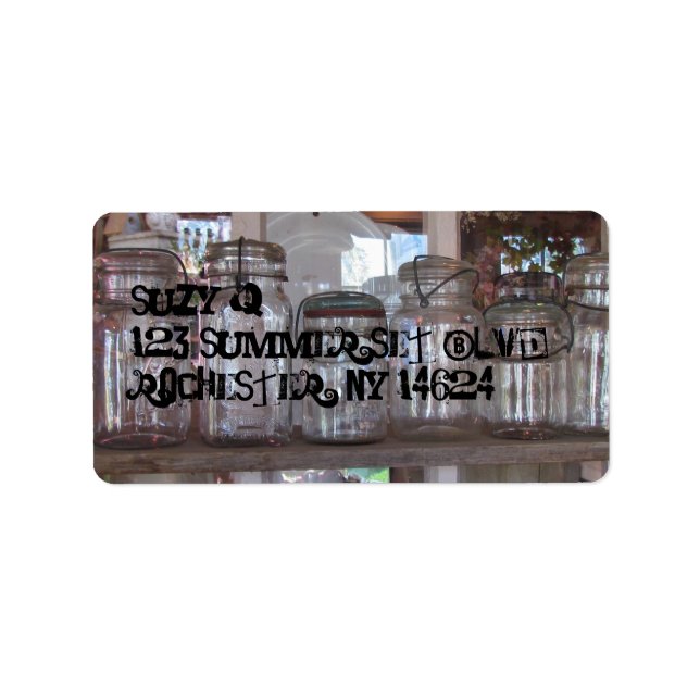 Mason Jars - Étiquette de adresse (Devant)