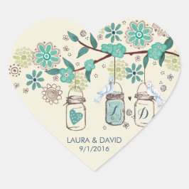 Mason Jars Garden Wedding | Circle Aufkleber