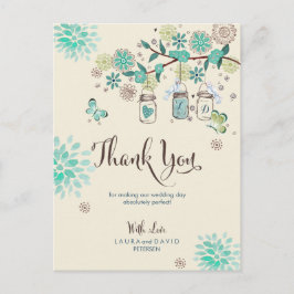 Mason Jars Garden Wedding | Dankeschön Karte