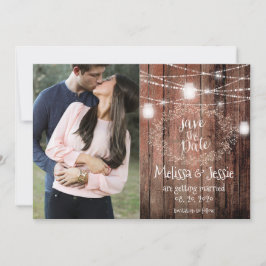 Mason Jars Lights Baby Breath Save the Date rustik Einladung