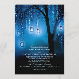 Mason Jars String Lights Elegante Rustikale Hochze Einladung