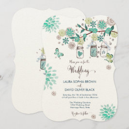 Mason Jars Wedding Einladung | Einladung zur Hochz