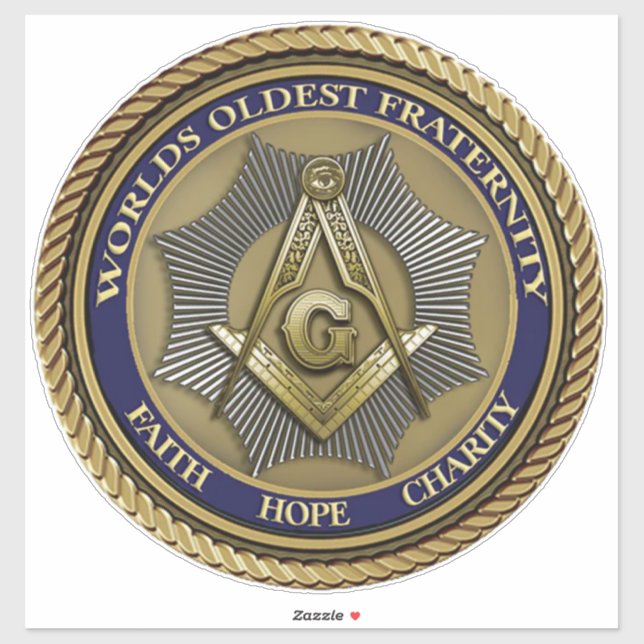 Mason Logo Masonic Order Original Aufkleber (Blatt)