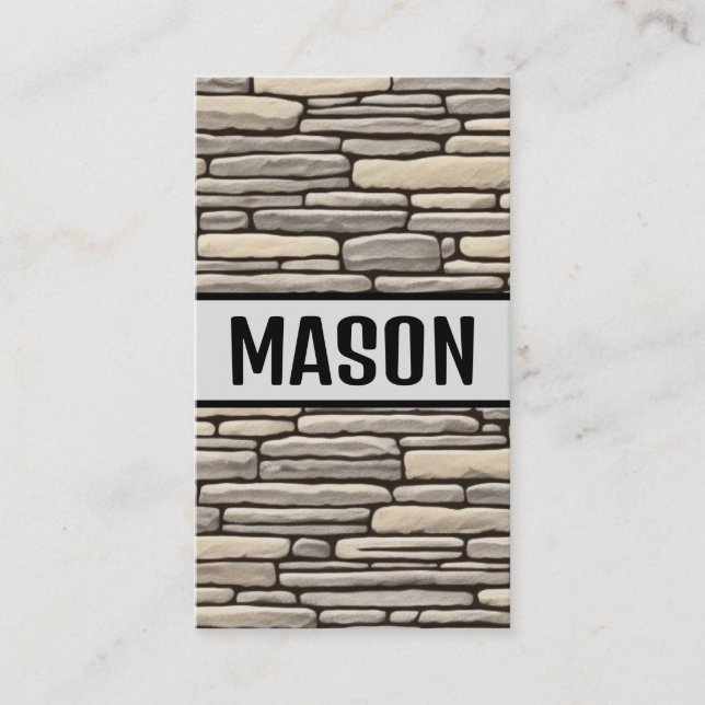 Mason Modern Visitenkarte (Vorderseite)
