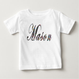 Mason, Name, Logo, Baby Boys Weißer T - Shirt