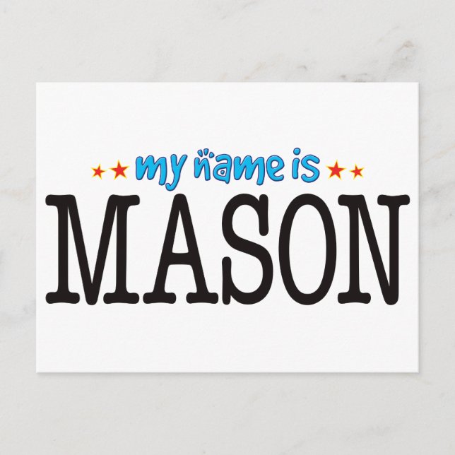 Mason Name Postkarte (Vorderseite)