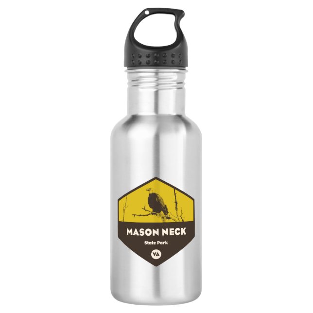 Mason Neck Staat Park Edelstahlflasche (Vorderseite)