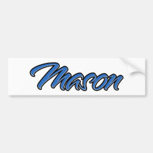 Mason Nom bleu Aufkleber Sticker Autoaufkleber