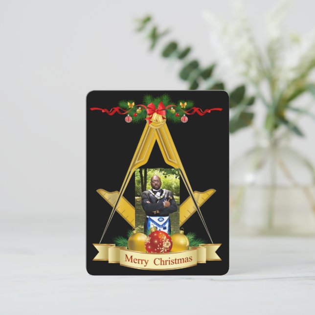 Mason Personalisiert Feiertagskarte (Stehend Vorderseite)