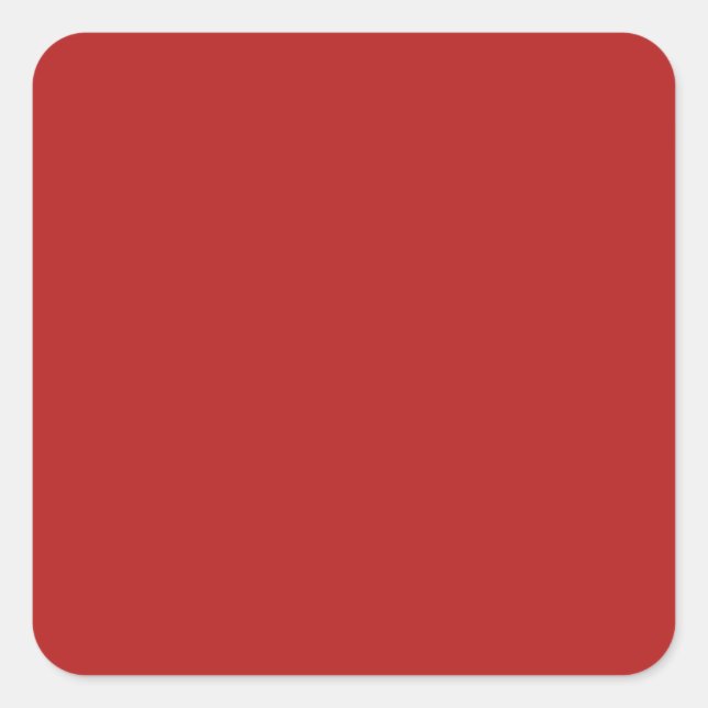 Mason Red Designer Vollfarbe Quadratischer Aufkleber (Vorderseite)