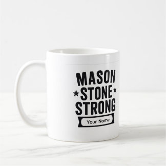 Mason Stone Strong Custom Name Mug Kaffeetasse