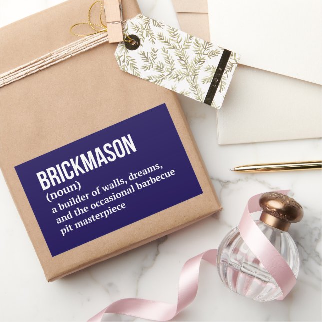 Mason Worker Funny Definition Rechteckiger Aufkleber (Schenken)