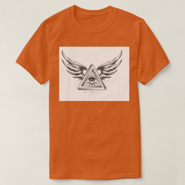 Masonic Alle sehen Auge im Dreieck T-Shirt (Design vorne)