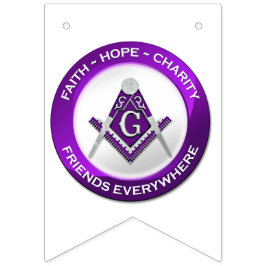 Masonic Bunting Banner Purple