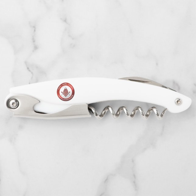 Masonic Corkscrew Red Kellnermesser (Vorderseite)
