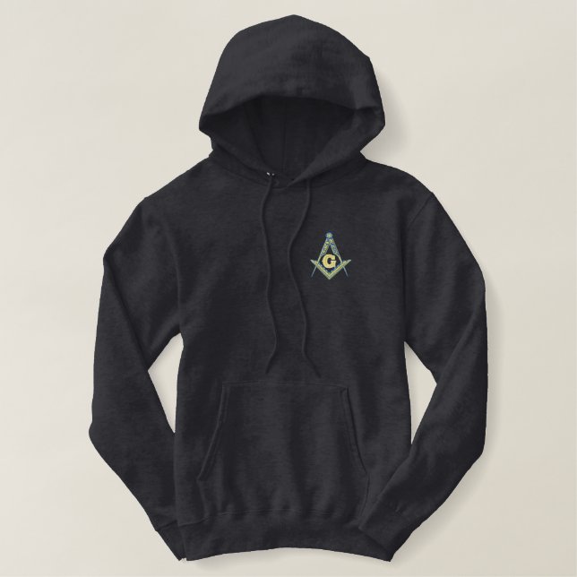 Masonic Custom Embroidery Bestickter Hoodie (Design vorne)