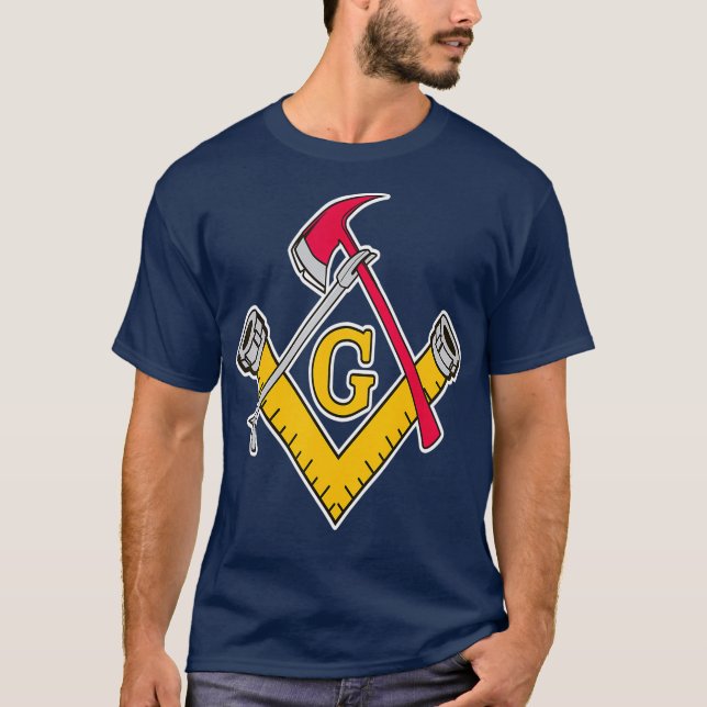 Masonic Firefighter Tools T-Shirt (Vorderseite)