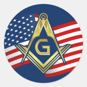 Masonic Flag Stickers Freemason Square & Compass